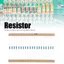 Belleshopp 1280PCS 64 Bộ điện trở giá trị 1/4W 1R-10M Các loại điện trở màng kim loại có hộp lưu trữ cho các dự án điện tử DIY và thí nghiệm mạch điện