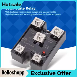 Belleshopp Rơle trạng thái rắn LJCM DC - Đầu vào 3-32V Đầu ra AC 24-480V 25A 1NO1NC Gắn vít tiếp xúc bạc Hoạt động tự động
