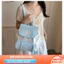 {READY STOCK} Ba lô màu tương phản phong cách Preppy dành cho nữ 2026 Ba lô dây chuyền thời trang phong cách mới
