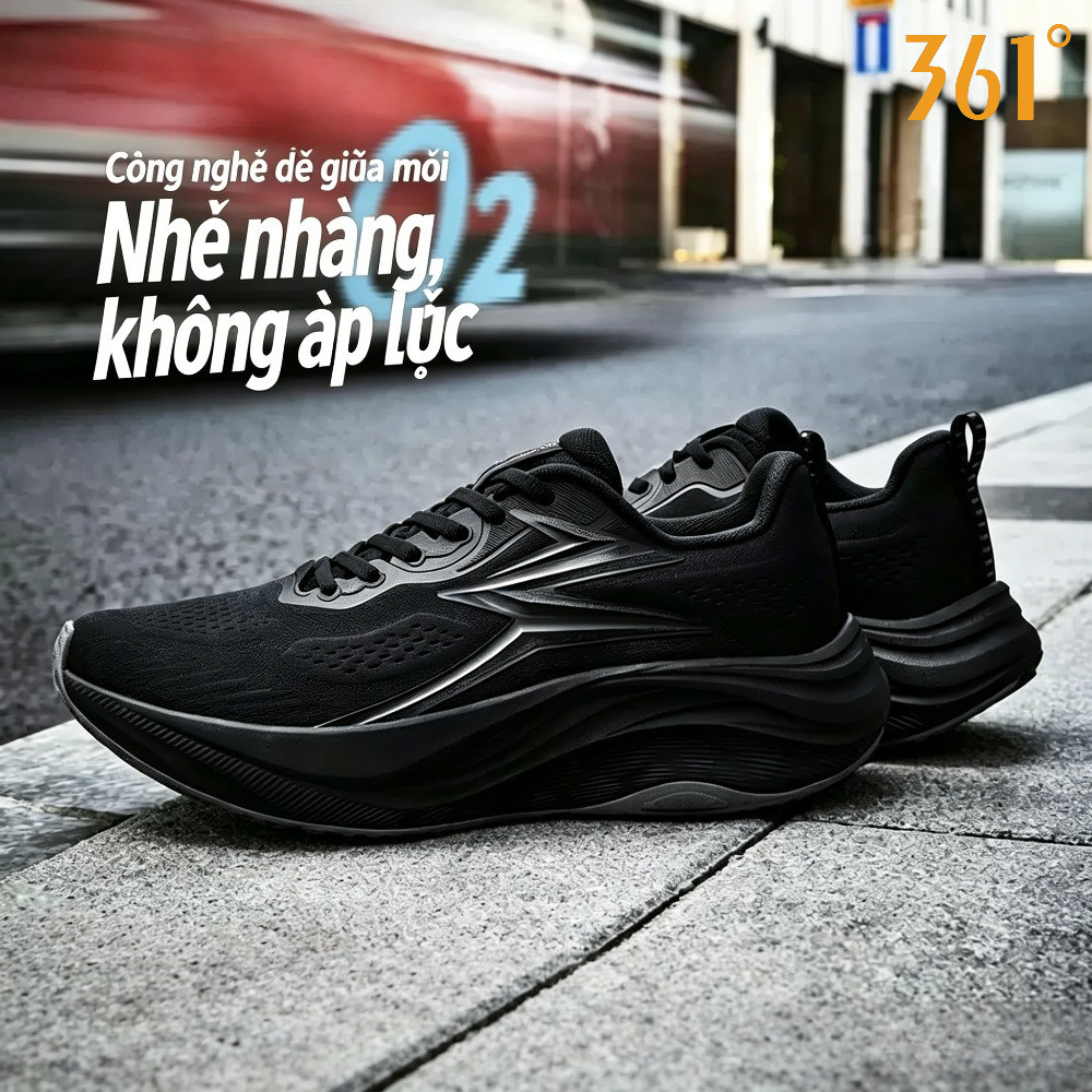 361° 【10km】Giày Chạy Chậm O2 Bề Ngang Rộng Lưới Thoáng Êm Chân Bảo Vệ Đầu Gối Chạy Mới 2026
