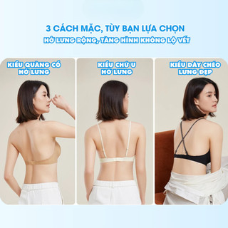 Áo Lót Áo Ngực Bra Nữ Đa Năng Mặc 3 Kiểu Đúc Su Thông Hơi Tàng Hình Mát Lạnh Hở Lưng BRA25