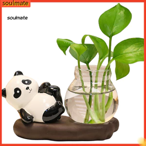 Linh hồn| Lucky Tre Planter Máy Tính Để Bàn Gấu Trúc Trang Trí Máy Tính Để Bàn Gốm Gấu Trúc Chậu Hoa Thủy Canh Nhỏ Dễ Thương Cho Bàn Làm Việc Trang Trí Văn Phòng Lý Tưởng Cho Vườn Gia Đình