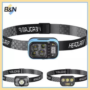 B & N 1 Chiếc Đèn Pha LED XPG + COB Siêu Sáng Có Cảm Biến & Đèn Báo Pin Sạc Cắm Trại Câu Cá.