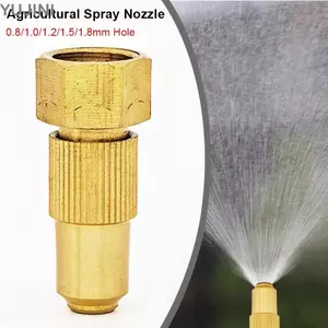 YUJINI 1 Cái Vòi Phun Nông Nghiệp, Vòi Phun Bằng Đồng Có Thể Điều Chỉnh Gốm Đồng, Hộ Gia Đình 0.8 / 1.0 / 1.2 / 1.5 / 1.8mm Lỗ Áp Lực Cao Dụng Cụ Điện Sân Vườn Hệ Thống Tưới Cây