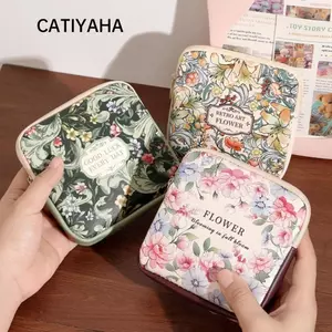 Túi đựng băng vệ sinh CATIYAHA, Túi đựng mỹ phẩm đa năng dung tích lớn, Hộp đựng cáp dữ liệu Mini PVC