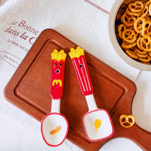 Thìa Gốm Khoai Tây Chiên BL107 Thìa Sứ Mini Ăn Sữa Chua Khuấy Cà Phê Decor Bàn Ăn