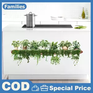 Xanh Lá Lá Treo Giỏ Treo Tường Phòng Ngủ Phòng Khách Tường Làm Đẹp Cây Xanh Trang Trí Sân Tường Đề Can Treo Tường