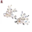 2 Chiếc Kẹp Giày Kim Cương Giả Ngọc Trai Handmade Cho Nữ Trang Trí Hợp Kim Thanh Lịch