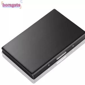Chủ thẻ ID BORAGETE, Hộp đựng thẻ tín dụng chống RFID 6 / 10 khe, Ví ngắn gọn bằng không gỉ thời trang du lịch