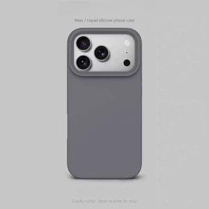 Ốp Điện Thoại Silicon Lỏng Màu Đen Carbon Cho IPhone 17 Pro Max 16 15 14 13 12 11 Vỏ Bảo Vệ Chống Sốc