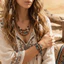 Bộ vòng cổ SAMO Boho, Dây hạt nhiều lớp Bộ trang sức hạt gỗ, Hạt gỗ sành điệu Dây buộc có thể điều chỉnh thủ công Trang sức dệt tay Trang sức mặc hàng ngày