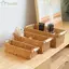 Giỏ đựng đồ YUUKII, Giỏ sắp xếp tay cầm bằng gỗ nâu, Họa tiết dệt sáng tạo Hình chữ nhật Máy tính để bàn Tổ chức Hộp sắp xếp thanh
