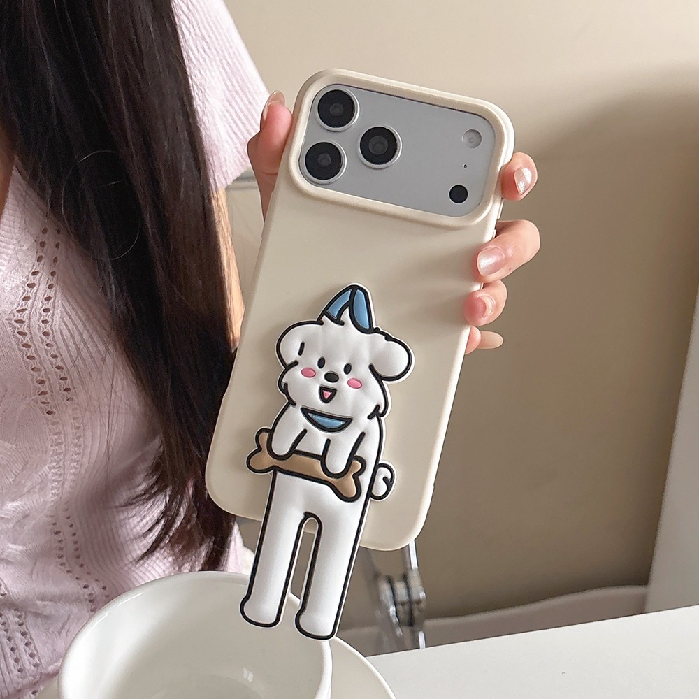 Ốp điện thoại silicon hình chó mèo hoạt hình cho iPhone 17 Pro Max 16 Plus 15 14 13 12 11 Vỏ bảo vệ chống sốc