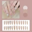 Glossy Nude Press on Nails - Móng tay giả không thể phá vỡ tự nhiên để biểu diễn sân khấu