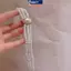 MAKY Pháp Retro Hương Thơm Nhỏ Ba Lớp Ngọc Trai Nelace Flash Kim Cương Ngọc Trai Váy Cưới Xương Đòn Dây Xích Dành Cho Nữ Ne VN