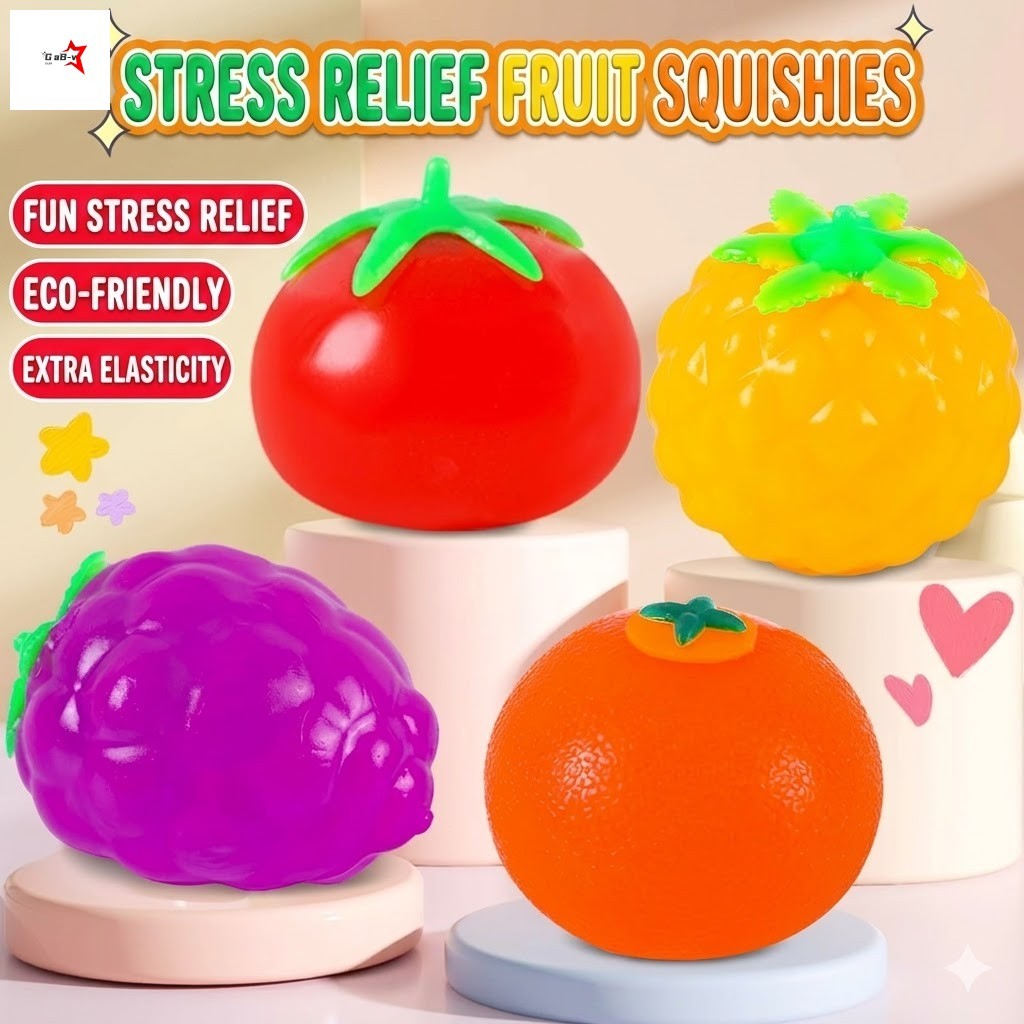 Đồ chơi giảm căng thẳng cà chua - Quả bóng giải nén Pinch vui nhộn dành cho trẻ em Thiết kế trứng lòng đỏ đôi