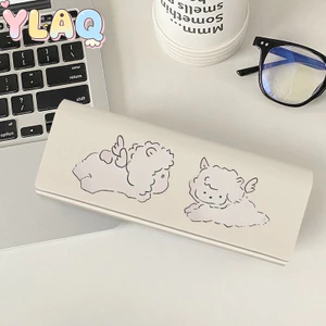 Dễ Thương Có Cánh Cừu Từ Tính Kính Hoạt Hình In Hình Động Vật Kính Mắt Giá Đỡ Hộp Bảo Quản Di Động