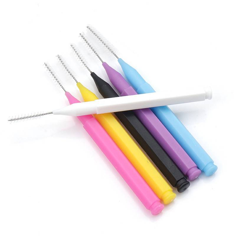 TMOY 10 cái Bàn chải kẽ răng, chỉ nha khoa, bàn chải làm sạch cho răng niềng, dụng cụ vệ sinh cá nhân tiện lợi