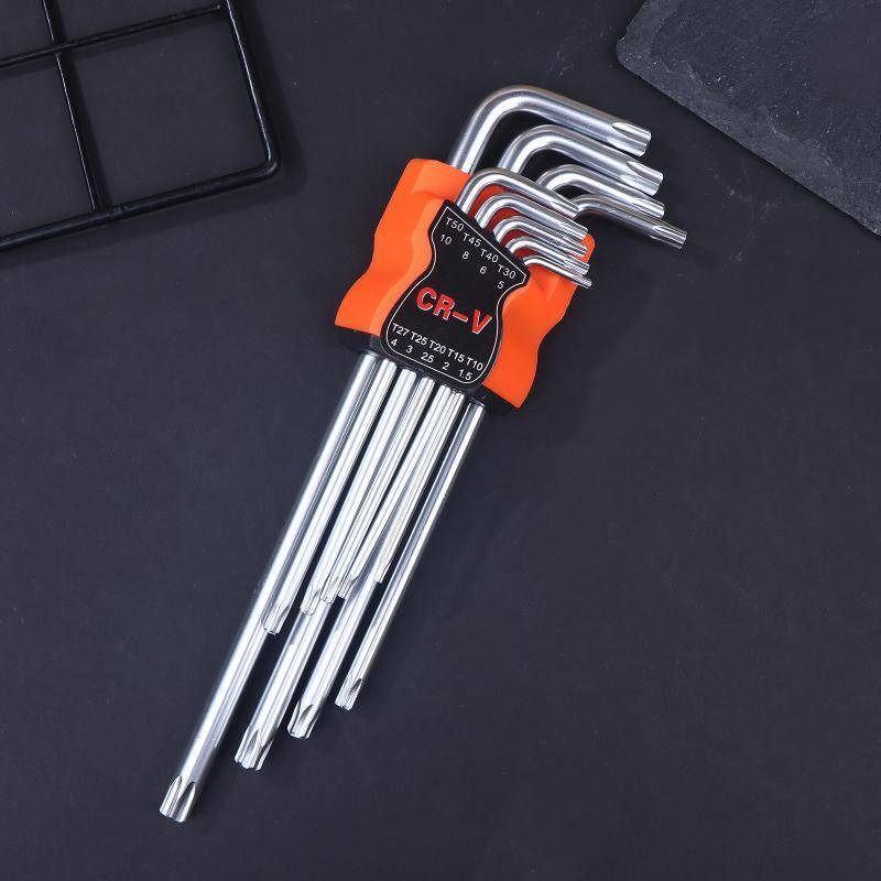 [DCP] 9 cái Torx Star Wrench Set L Type Allen Hex Key Cờ Lê Dụng cụ cầm tay để tự sửa chữa nhà [VN]