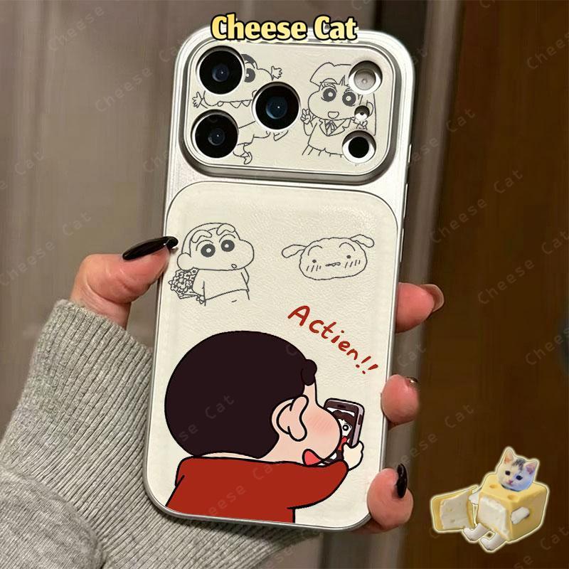 Ốp điện thoại hoạt hình cặp đôi chụp ảnh cho iPhone 13 14 15 Plus 16 17 Pro Max XR Xs Max 11 12 Pro Da bảo vệ
