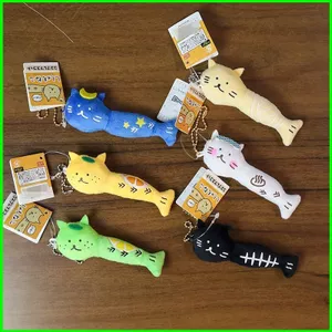 PS1 Shishamoneko Neko Plushie Móc Khóa Mèo Dễ Thương Cá Quyến Rũ Nhật Bản Giới Hạn Shikoku Series Túi Charm SP1