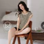 Bộ đồ chờ nữ có áo ngực tích hợp Áo Vest và quần short không tay để thư giãn trong nhà và mặc ngoài trời thường ngày vào mùa hè