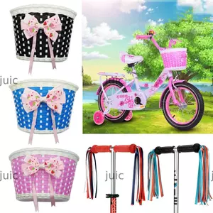 JUIC Trẻ Em Xe Đạp Bảo Quản Nhiều Màu Giá Đỡ Phía Sau Đi Xe Đạp Treo Tua Rua Retro