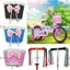 JUIC Trẻ Em Xe Đạp Bảo Quản Nhiều Màu Giá Đỡ Phía Sau Đi Xe Đạp Treo Tua Rua Retro