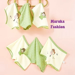 Quần chip đùi bé gái, quần chip cho bé cotton cao cấp hình bé gái xanh lá cute 9-35kg