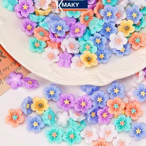 MAKY 50 Cái 3D Mini Hoa Sen Hoa Hồng Flatba Planar Nhựa Phụ Kiện Thủ Công DIY Miếng Dán Điện Thoại Chất Liệu Nghệ Thuật VN