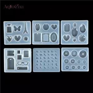 AqToCna Nelace pendent Khuôn Silicon DIY Nhựa Trang Trí Thủ Công Trang Sức Làm Khuôn AqToCna