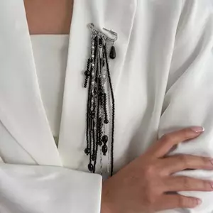 PNPIA- Phóng Đại Giả Pha Lê sel Dây Xích Thổ Cẩm Quần Áo Thắt Pin Đính Hạt Trang Trí Cố Định Tiệc Trang Sức Phụ Kiện Quà Tặng