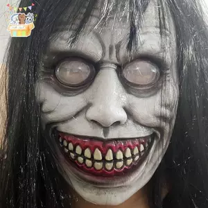 Kinh Dị Kẻ Trừ Quỷ Mặt Cười Mặt nạ Quỷ Cosplay Ma Đáng Sợ Đầu Lâu Mặt nạ Nhựa Halloween Lễ Hội Trang Phục Dự Tiệc Chống Đỡ ELWW