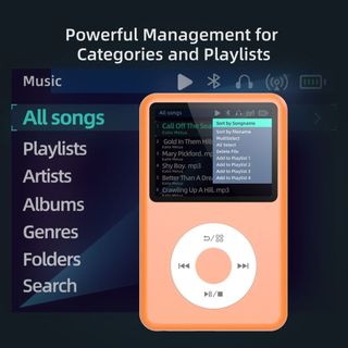 Máy nghe nhạc mp3 Y1 Nút cảm ứng cổ điển Bluetooth Máy nghe nhạc MP3 Hệ thống Android Máy nghe nhạc Phiên bản Bluetooth UVME