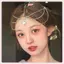JRP Handmade Ngọt Ngào Cưới Mũ Pha Lê Cô Dâu Đầu Dây Xích Tiara Tóc Trang Sức Nữ Kim Cương Giả Phụ Kiện Đầu Trước JRP