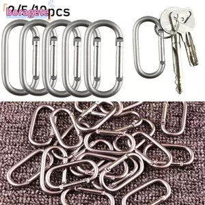 BORAGETE 2 / 5 / 10 Chiếc Ciling Carabiner Cắm Trại Đi Bộ Đường Dài An Toàn Dụng Cụ Ngoài Trời Khóa Móc Khóa