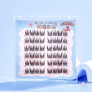 Lông mi giả bằng sợi nhân tạo 6 hàng Nhẹ tự nhiên C Curl Black 9-11mm Mix