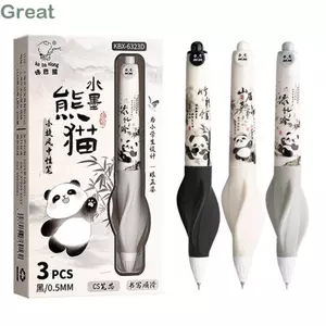 GREA 3 Bút Gel, CS Tip 0.5mm Mực Đen Bút Trung Tính, Nhanh Khô Bút Bi Quà Tặng