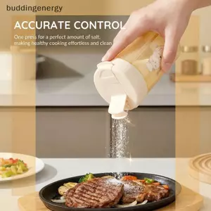 {BUDDI} Hộp đựng gia vị kín nắp kép Hộp đựng muối kín Hộp đựng gia vị di động cho nhà bếp, cắm trại và du lịch {buddingenergy}