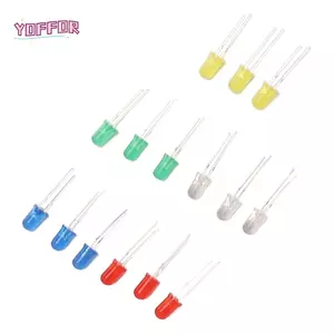 Điốt LED YOFFOR 100 CÁI 5mm, Điốt phát sáng 5 màu