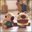 YT4 Capybara Plushie Tạp Dề Dễ Thương Cafe Worker Burger Sang Trọng Túi Búp Bê Quyến Rũ