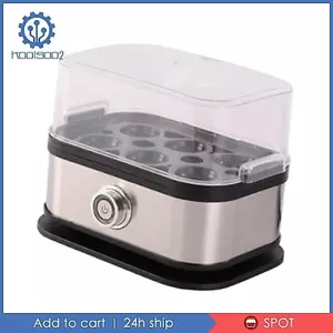 Nồi trứng Máy hấp trứng luộc bằng thép không gỉ có nắp và cốc đo cho nhà bếp gia đình Bữa sáng nhanh