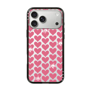Màn Hình Đầy Màu Hồng Trái Tim Từ Tính Nơ Mèo Acrylic Ốp Lưng Điện Thoại IPhone 15 14 13 12 16 Plus 17 Pro Max 17 Vỏ Bảo Vệ Chống Sốc Không Khí