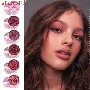Phấn má hồng bột cánh hoa AFTEROF, Bảng chải lông nổi bật nhiều màu, Hoa hồng làm sáng tự nhiên lâu trôi Màu sắc có thể nhìn thấy cao Bóng trang điểm hàng ngày