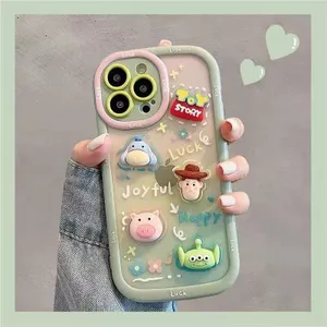 Ốp điện thoại iPhone13 hoạt hình dễ thương ba chiều 14ProMax Apple 12 / 11 trọn gói xsxr Soft 678plus26.3.22