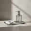 Máy phân phối với máy bơm Chrome Chai bơm bọt trong suốt Hộp đựng xà phòng tạo bọt Hộp đựng chắc chắn Di động cho phòng tắm, Vanity