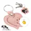 Top Thú Cưng Hộp Đựng Tóc Trái Tim Móc Khóa Paws Da PU Mang Theo Mặt Dây Chuyền