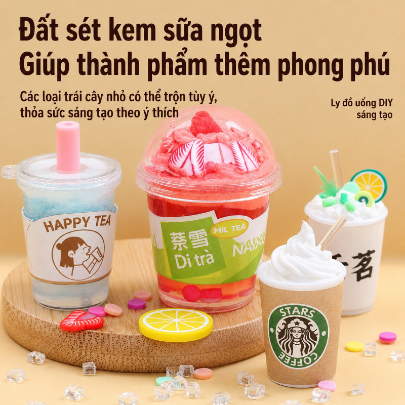 Bộ đồ Chơi Trà Sữa Ngọc Trai Mini DIY,Nhiều Mẫu Mã Màu Sắc,quà Sinh Nhật Dễ Thương Cho Bé Gái