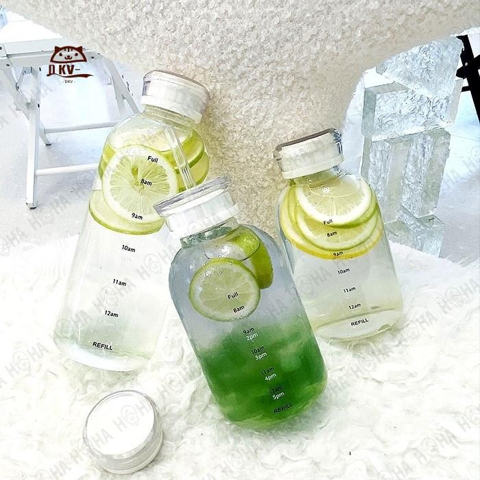 Bình nước nhựa Borosilicate có nắp đôi - Đồ uống thể thao & văn phòng