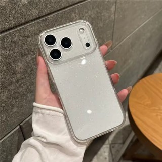 [JLK] Ốp điện thoại chống sốc trong suốt lấp lánh sang trọng cho iPhone 17 17Air 17Pro 17Pro Max 16 15 14 13 12 Pro Max Ốp điện thoại cứng bảo vệ ống kính trong suốt
